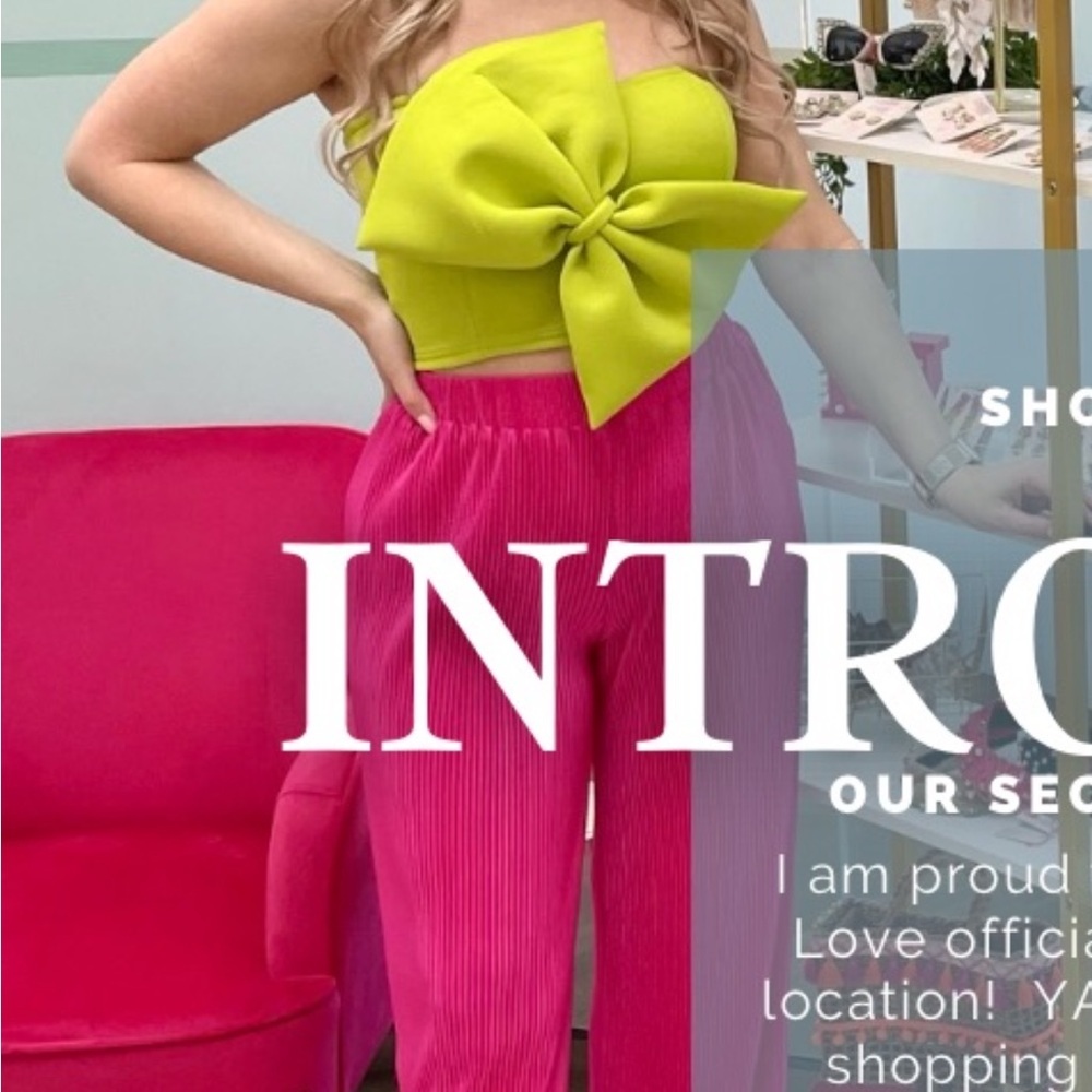 Lime Green Bow Detail Sweetheart Crop Tube Top - Picture 7 of 8